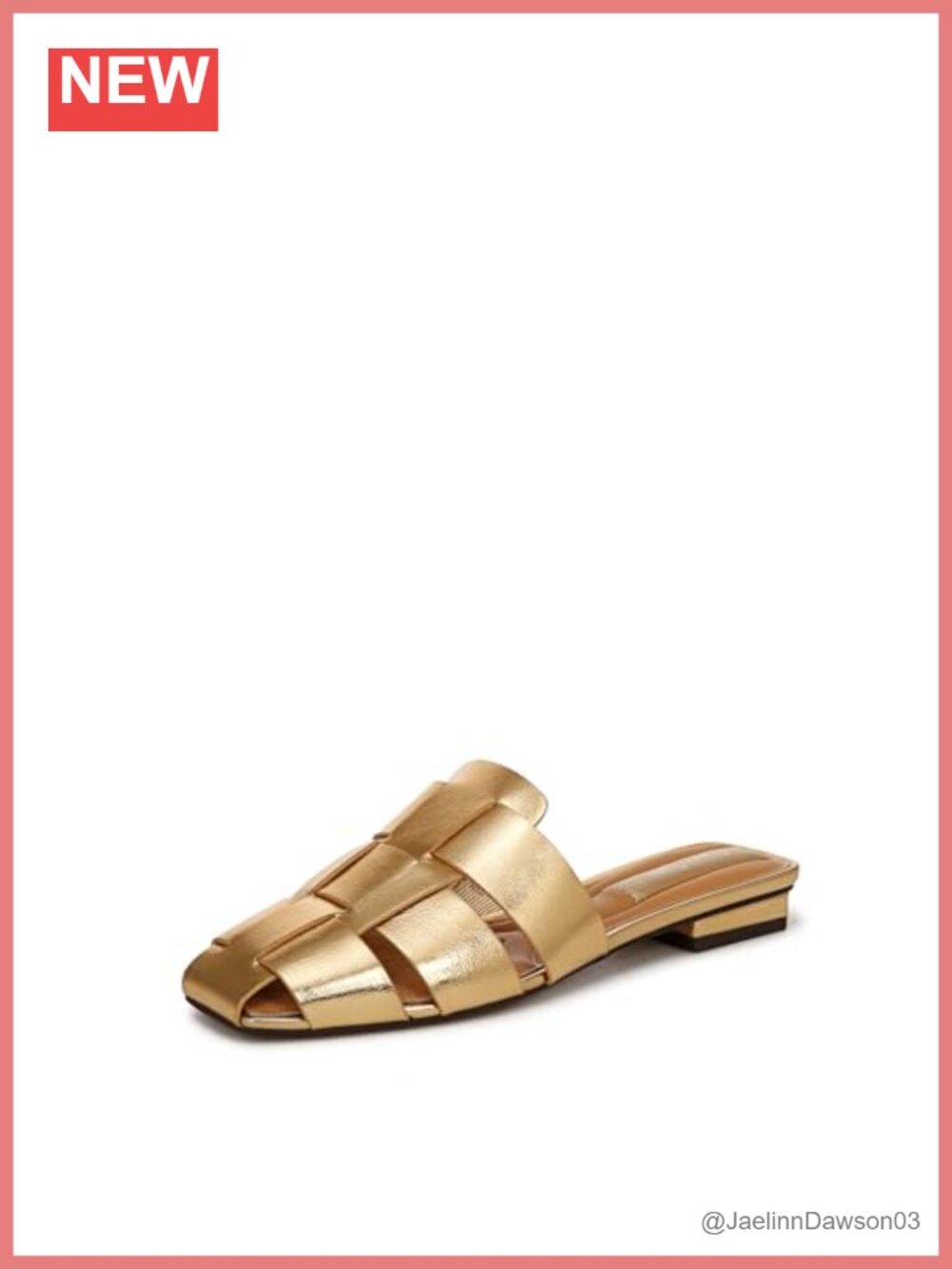 Faux Leather Slide Fisherman Sandal Square Toe Slip On Flat Women's
